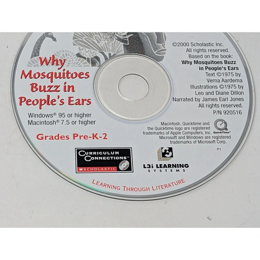 Why Mosquitoes Buzz in People's Ears PC Game Educational Software Scholastic VTG